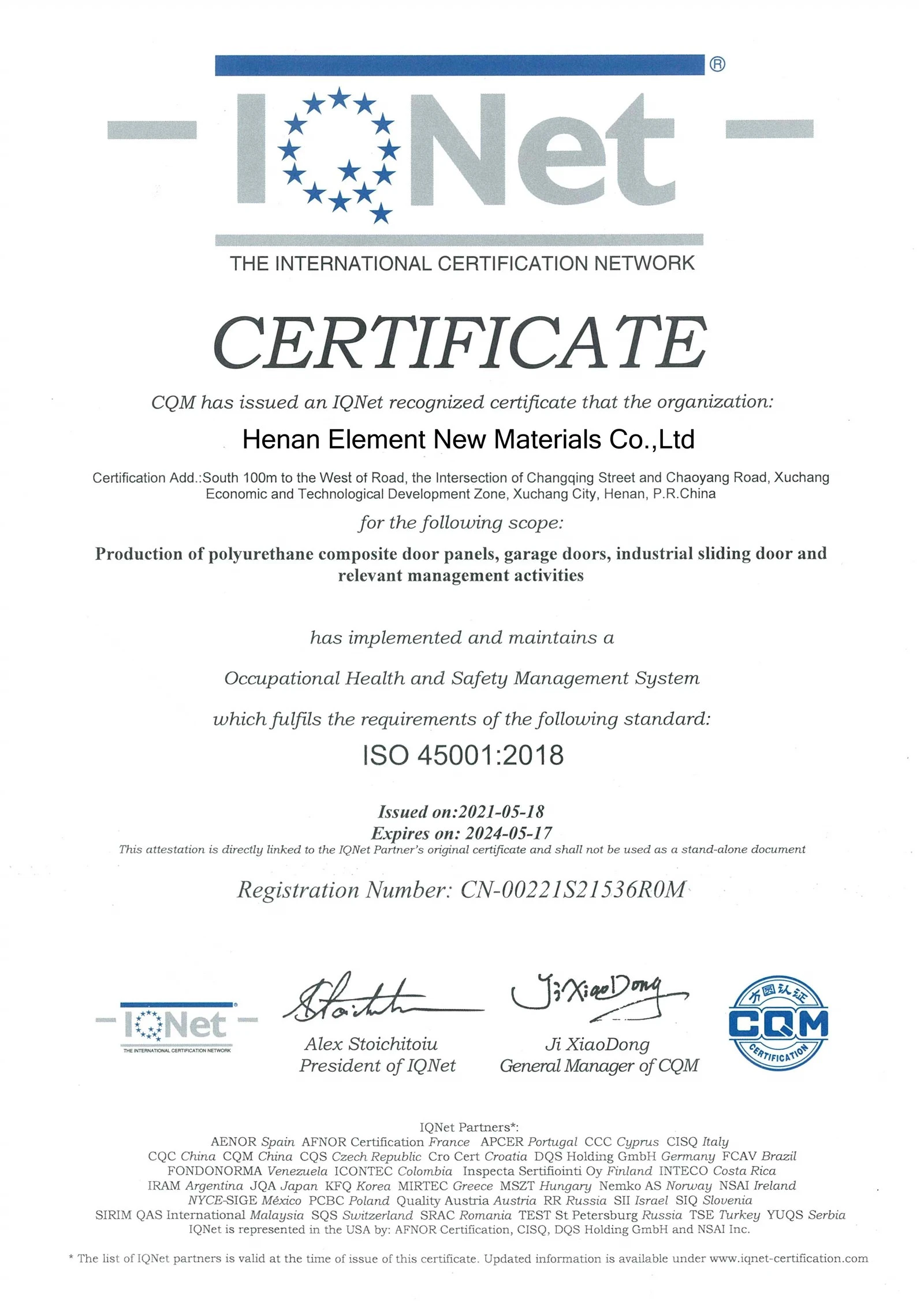Certification